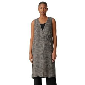 NWT Organic Linen Gauze‎ Strata Wrap Top Women's size M lagenlook duster